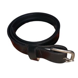 Black Leather Belt Mens Womans 36